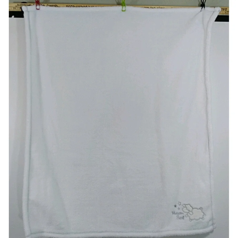 Cutie Pie White Sheep Lamb Heaven Sent Stars Silver Baby Blanket Replacement